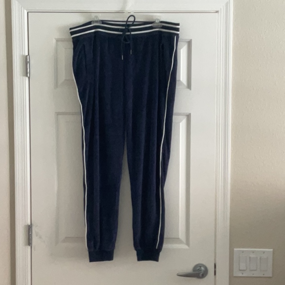 P.J.SalvageNavy Jogger Pants with White Accents